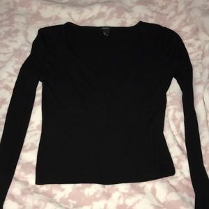 Vneck long-sleeved dress shirt